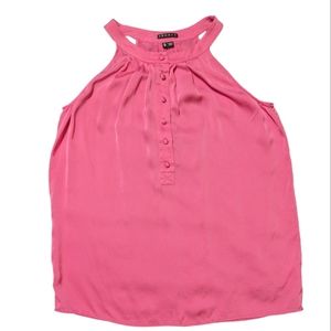 Theory Barbie Pink Silk Halter Top